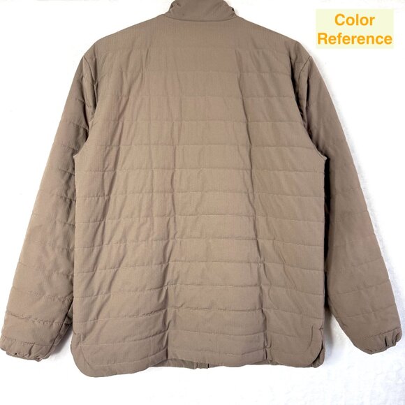 BYLT Harbor Puffer Full Zip Quilted Insulated Ripstop Texture Jacket L Brown - Picture 5 of 11